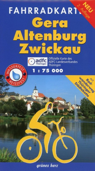 Fahrradkarte Gera, Altenburg, Zwickau 1:75.000