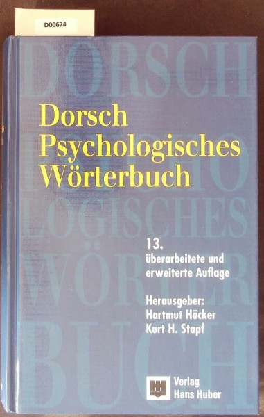 Dorsch Psychologisches Wörterbuch