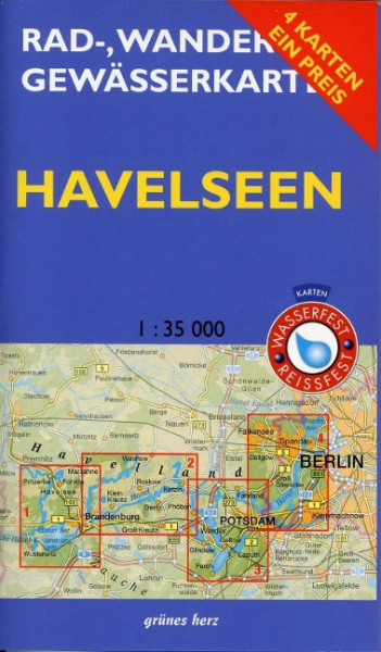 Rad-, Wander- und Gewässerkarten-Set: Havelseen 1 : 35 000