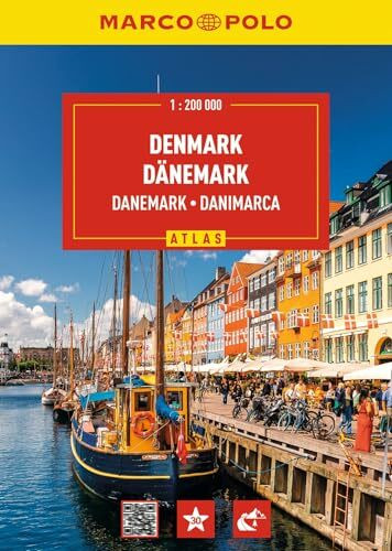 MARCO POLO Reiseatlas Dänemark 1:200.000: Straßenatlas und Autoatlas mit Europa in 1:4,5 Mio. Spiralbindung