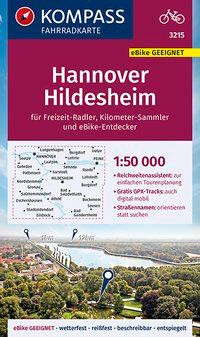 KOMPASS Fahrradkarte 3215 Hannover, Hildesheim 1:50.000