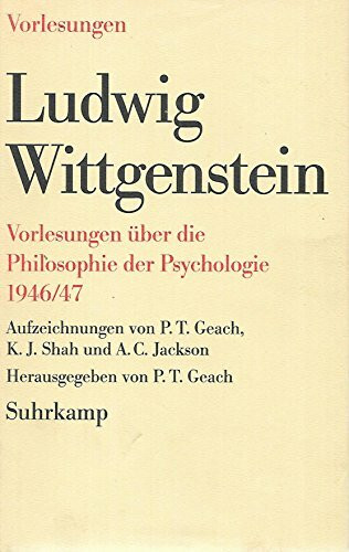 Vorlesungen über die Philosophie der Psychologie 1946/47
