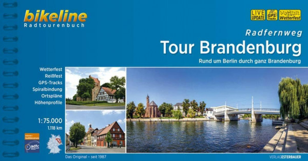 bikeline Radtourenbuch, Radfernweg Tour de Brandenburg: Rund um Berlin durch ganz Brandenburg