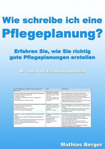 Wie schreibe ich eine Pflegeplanung