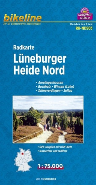 Bikeline Radkarte Lüneburger Heide Nord 1 : 75.000