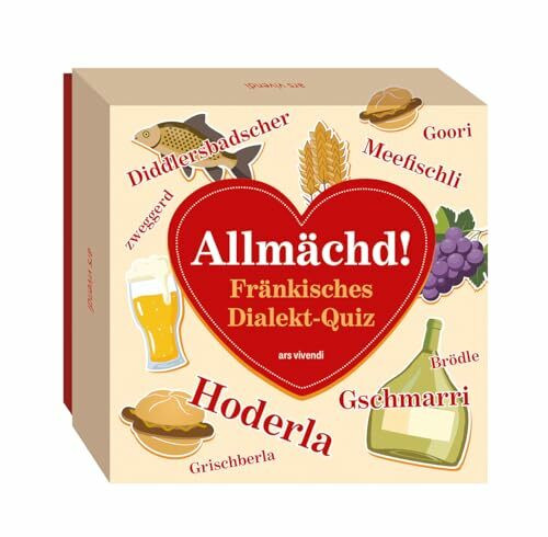 Allmächd – Das fränkische Dialekt-Quiz: 66 Fragen zu Redensarten, Sprüchen & Sprachwitz aus Franken. Humorvolles Kartenspiel für Dialektfans & Rätselfreunde