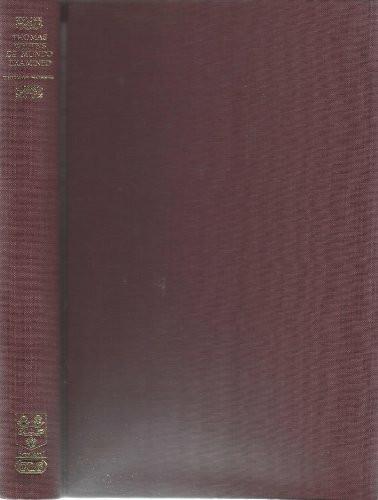 Thomas White's "De Mundo" Examined