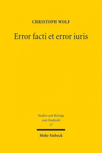 Error facti et error iuris