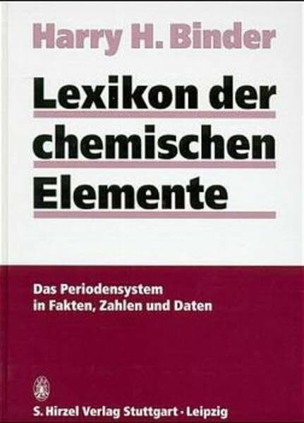 Lexikon der chemischen Elemente: Das Periodensystem in Fakten, Daten und Zahlen