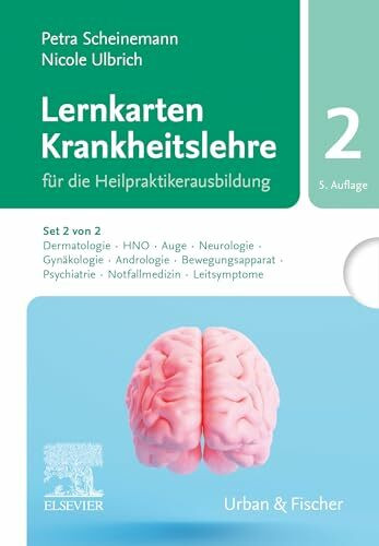 Lernkarten Krankheitslehre Set 2 für die Heilpraktikerausbildung. (Set 2 von 2, Karten H–Q): Dermatologie, HNO, Auge, Neurologie, Gynäkologie, ... Psychiatrie, Notfallmedizin, Leitsymptome