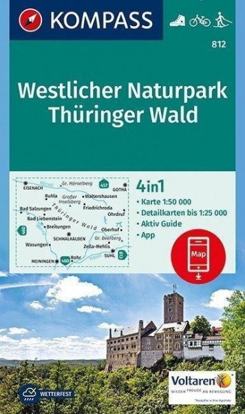 Westlicher Naturpark Thüringer Wald 1:50 000