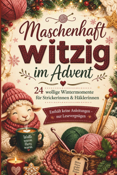 Maschenhaft witzig im Advent: Humorvolles Geschenkbuch für Strickerinnen und Häklerinnen: Wollige Wintermomente zum Schmunzeln: Stricken, Häkeln, ... dafür mit Humor (Handarbeiten mit Humor)