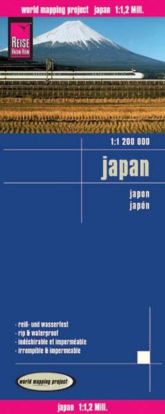 Reise Know-How Landkarte Japan (1:1.200.000): world mapping project: Mit japanischer Schrift. Höhenlinien und Höhenschichten-Relief, GPS-tauglich ... Straßennetz, Ortsindex. Reiß- u. wasserfest