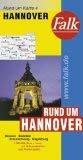 Falk Pläne, Rund um Hannover: Bremen, Bielefeld, Braunschweig, Magdeburg. Mit Ortsverz. u. Postleitzahlen (Falk Rund um Karte)