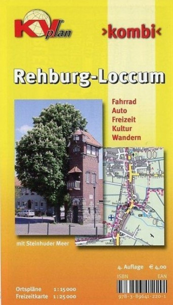 Rehburg-Loccum mit Steinhuder Meer, KVplan, Radkarte/Wanderkarte/Stadtplan, 1:25.000 / 1:15.000