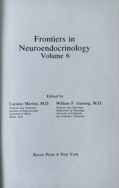 Frontiers in Neuroendocrinology, 1980