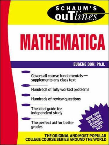 Schaum's Outline of Mathematica (Schaum's Outlines)