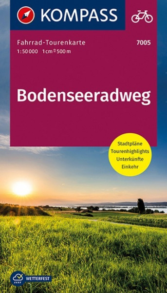 KOMPASS Fahrrad-Tourenkarte Bodenseeradweg, 1:50000