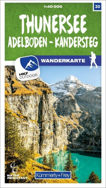 Thunersee / Adelboden - Kandersteg 30 Wanderkarte 1:40 000 matt laminiert