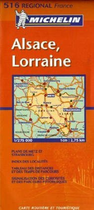 Michelin France: Alsace, Lorraine Map