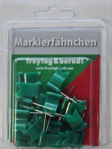 Markierfähnchen wehend, Grün