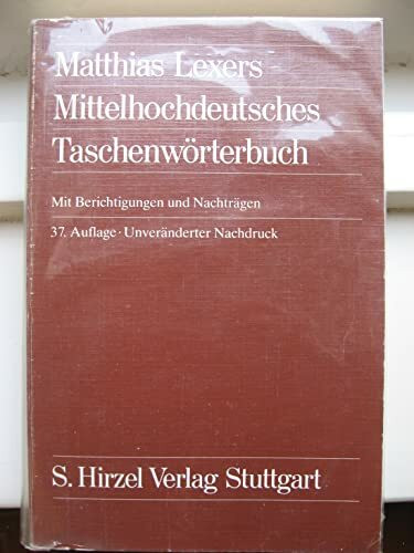 Mittelhochdeutsches Taschenwörterbuch