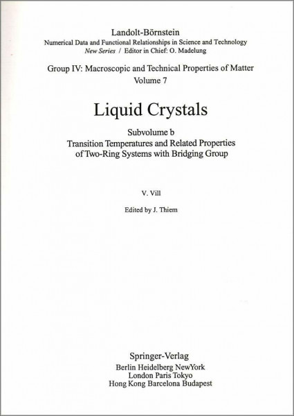 Transition Temperatures and Related Properties of Two-Ring Systems with Bridging Group (Physical Chemistry)