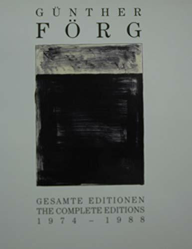 Gunther Forg: Gesamte Editionen : The Complete Editions 1974-1988