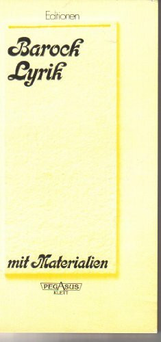 Barock. Lyrik. Textausgabe mit Materialien