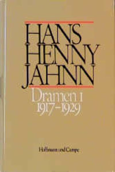 Werke in Einzelbänden. Hamburger Ausgabe: Dramen, 2 Bde., Bd.1, 1917-1929