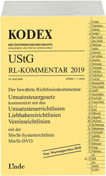 KODEX UStG-Richtlinien-Kommentar 2019 (Kodex des Österreichischen Rechts)