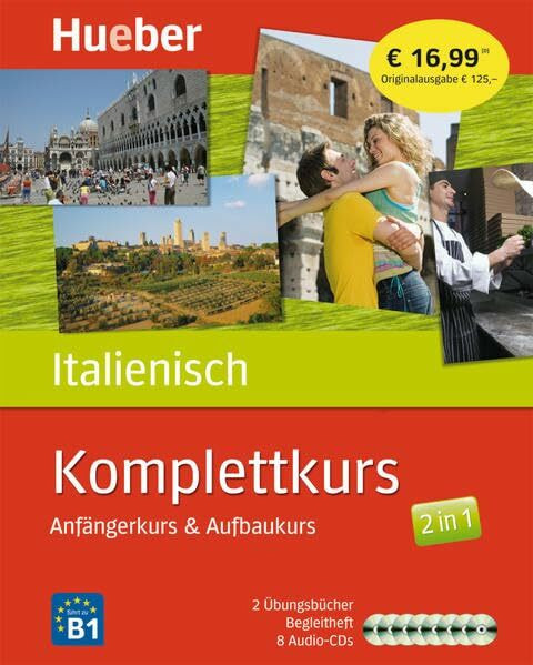 Komplettkurs Italienisch: Anfängerkurs & Aufbaukurs / Paket: 2 Übungsbücher + 8 Audio-CDs