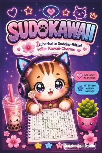 Sudokawaii: Zauberhafte Sudoku Rätsel voller Kawaii Charme. Von leicht bis schwer.
