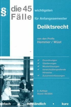 Die 45 wichtigsten Fälle für Anfangssemester: Deliktsrecht (Skripten - Zivilrecht)