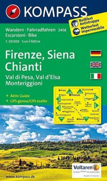 Firenze - Siena - Chianti - Val di Pesa - Val d'Elsa - Monteriggioni 1 : 50 000