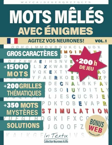 Mots Mêlés Avec Énigmes: plus de 15 000 Mots, 200 Grilles, 350 mots mystères