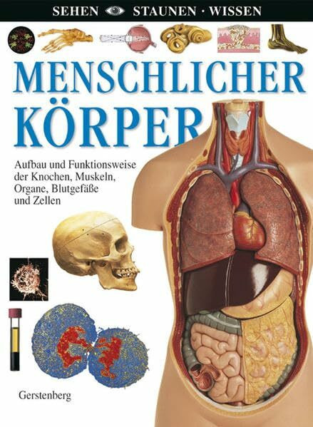 Menschlicher Körper: Aufbau und Funktionsweise der Knochen, Muskeln, Organe, Blutgefäße und Zellen (Sehen - Staunen - Wissen)