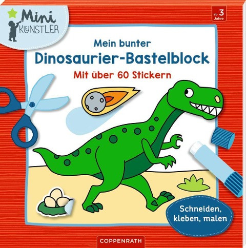 Mein bunter Dinosaurier-Bastelblock