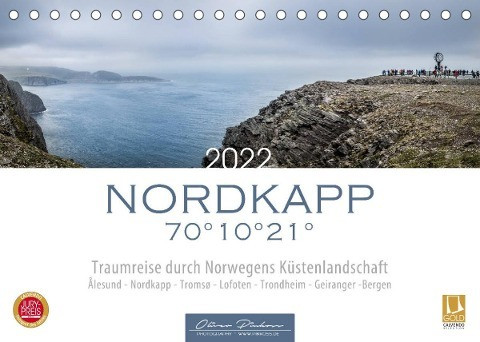 Nordkapp - Norwegens Küstenlandschaft (Tischkalender 2022 DIN A5 quer)