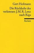 Die Rückkehr des verlorenen J.M.R. Lenz nach Riga