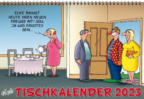 Uli Stein Tischkalender 2023: Monatskalender zum Aufstellen