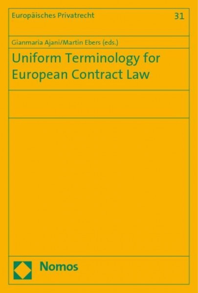 Uniform Terminology for European Contract Law
