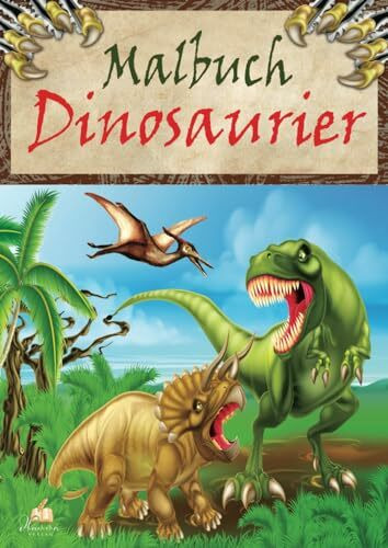 Malbuch Dinosaurier: Das große Dino Malbuch für Grundschulkinder mit 50 fantastischen Motiven zum kreativen Ausmalen. Das Dino Buch für Jungs und Mädchen. Ausmalbuch Kinder ab 6 Jahre