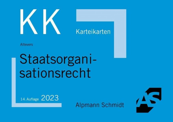 Karteikarten Staatsorganisationsrecht (Karteikarten Öffentliches Recht)