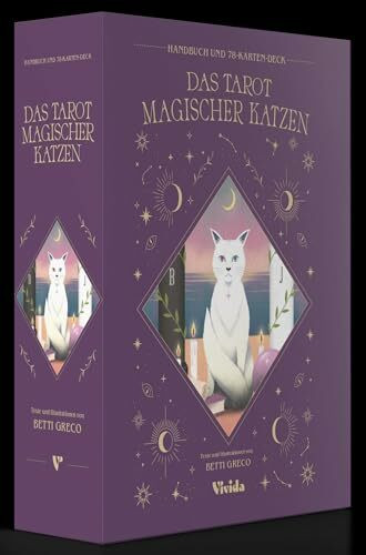 Das Tarot magischer Katzen (VIVIDA): Einblicke in Vergangenheit, Gegenwart und Zukunft gewinnen; Set mit Buch und 78 Karten