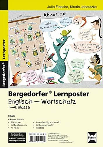 Lernposter Englisch - Wortschatz: 6 Poster für den Klassenraum 1.-4. Klasse (Bergedorfer® Lernposter)