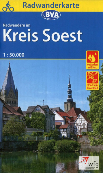 Radwanderkarte BVA Radwandern im Kreis Soest 1:50.000
