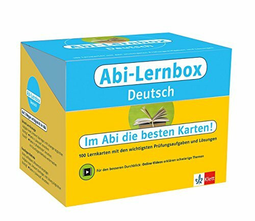 Klett Abi-Lernbox Deutsch: 100 Lernkarten mit den wichtigsten Prüfungsaufgaben und Lösungen