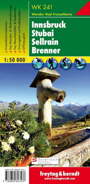 Innsbruck, Stubai, Sellrain, Brenner 1 : 50 000. WK 241