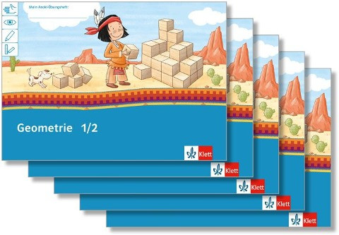 Mein Anoki-Übungsheft. Geometrie. Arbeitsheft Klasse 1/2 (5-er Paket)